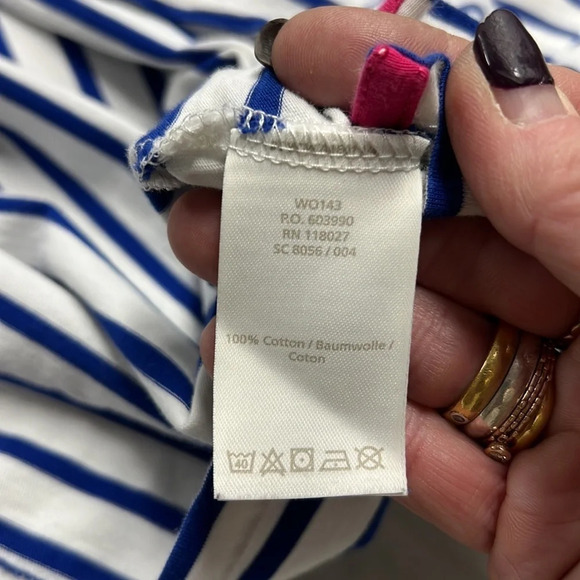 Boden Cotton Stripe Long Sleeve Top Size US14 - Picture 7 of 8